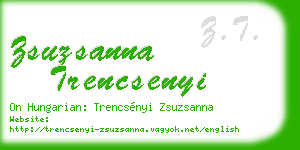 zsuzsanna trencsenyi business card